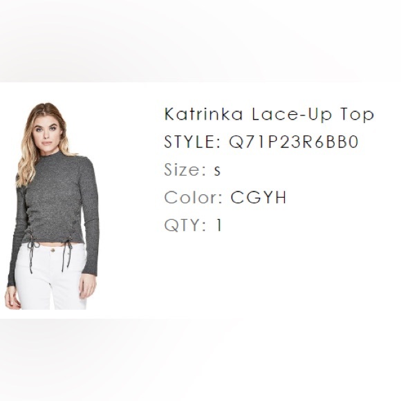 Cute crop style Guess sweater. - Picture 5 of 5